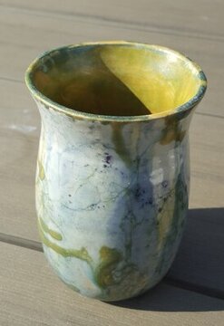 Keramik: vase med bobleglasur