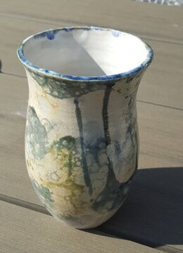 Keramik: vase bobleglasur